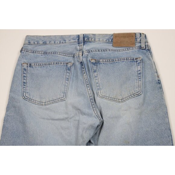 Vtg 90s Y2K Abercrombie & Fitch Womens 12 Babydoll Boy Flare Wide Leg Jeans USA - Picture 11 of 15